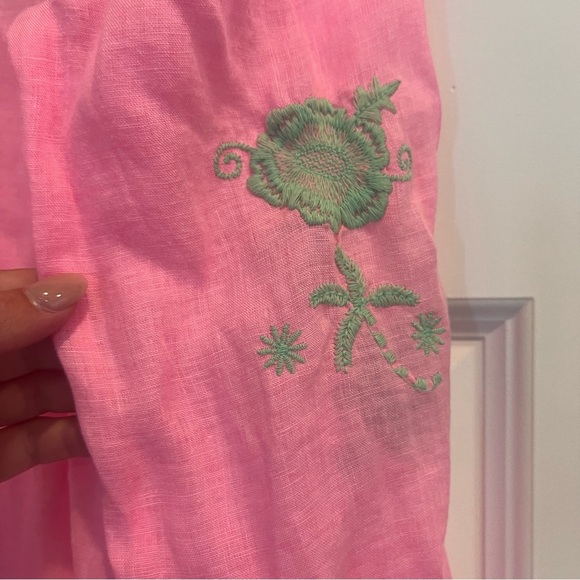 LILLY PULITZER Coby Linen Tunic Pink/Green Size Small
EUC - Picture 6 of 6